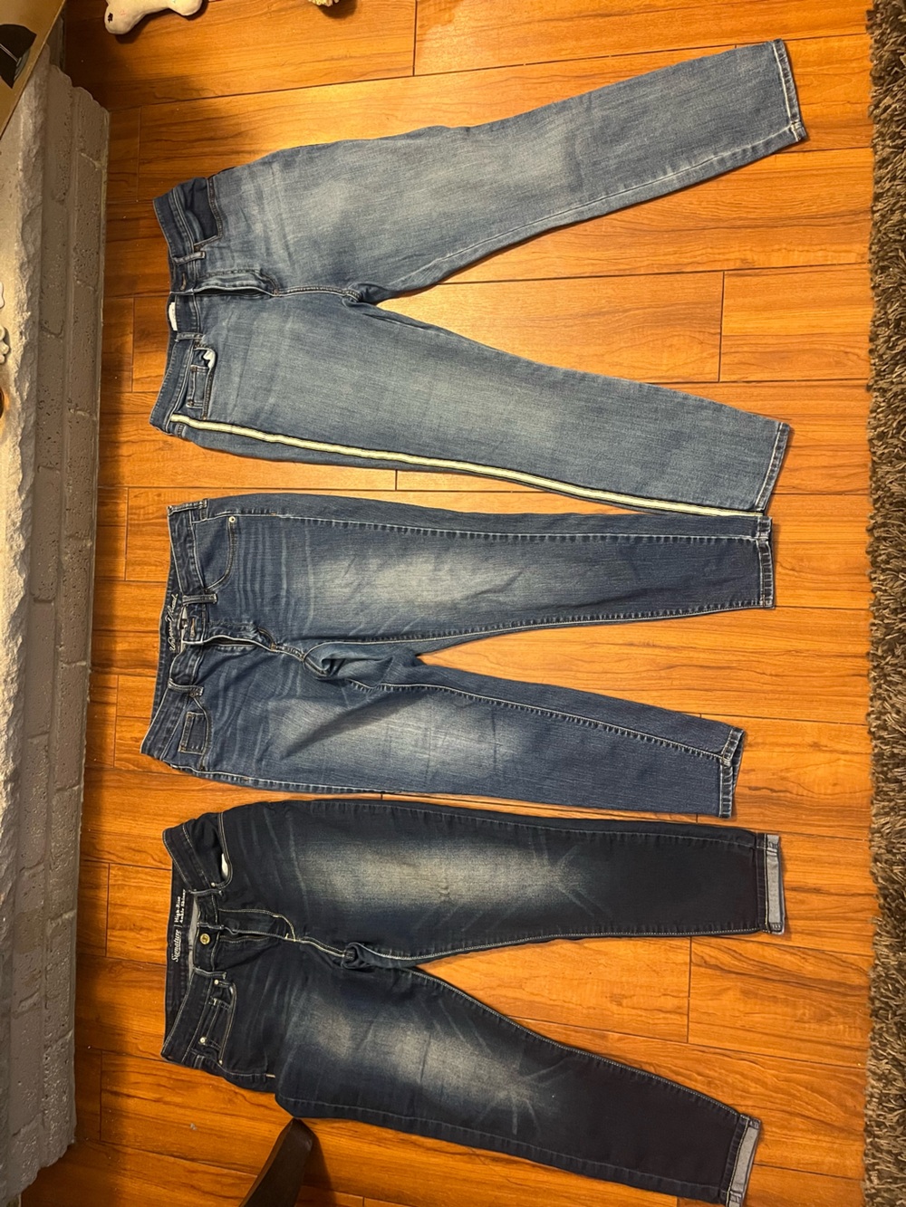 3 pair Classic Women's Blue Denim Jeans - with some stretch